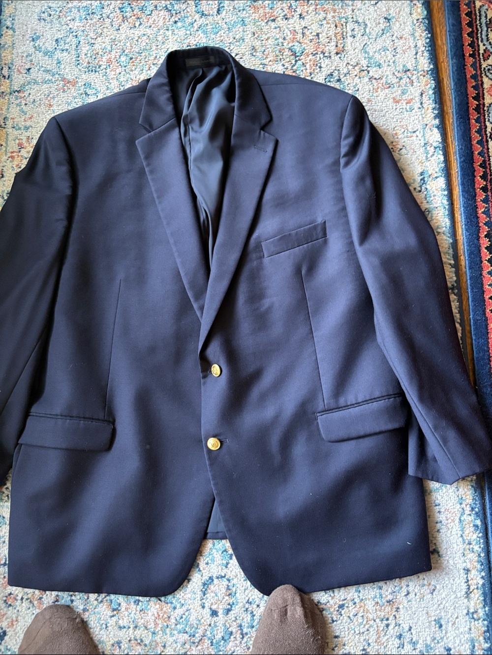 Ralph Lauren Navy Blazer with Gold Buttons